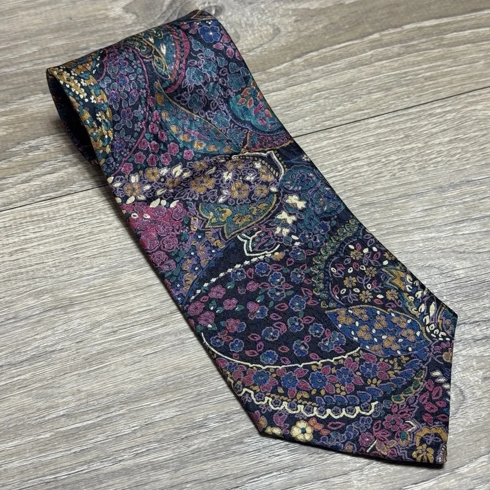 MBP Nordstrom Handmade Luxury 100% Italian Silk Neck Tie for Men Made USA 56